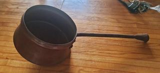 Antico scaldaletto in rame