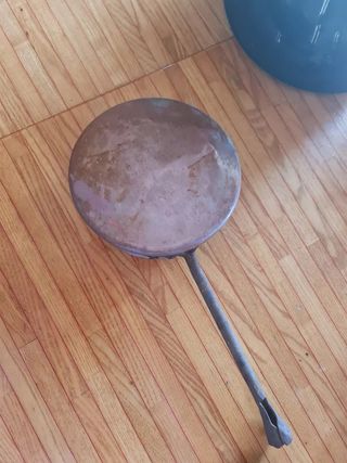 Antico scaldaletto in rame