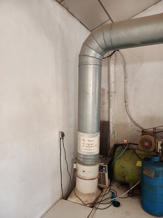 Cabina de pintura con aspiración