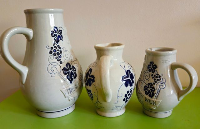 Lote 3 jarras gres vintage