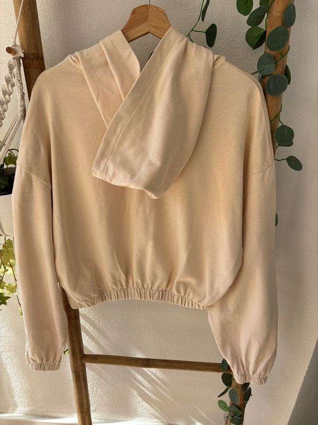 Sudadera Stradivarius Beige Mujer