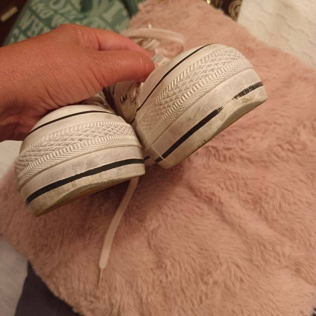 Zapatillas plataforma tipo Converse mujer