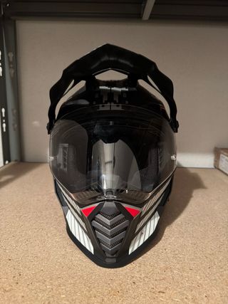 Casco LS2 Pioneer Negro/Rojo tala L