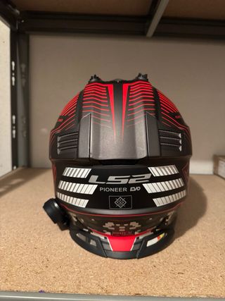 Casco LS2 Pioneer Negro/Rojo tala L