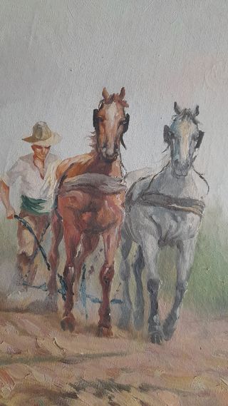 Óleo antiguo sobre lienzo