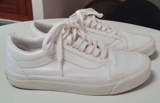 Zapatillas Vans cuero blancas. Talla 37. Unisex. 