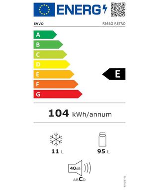 Frigorífico Evvo F26 Retro Beige