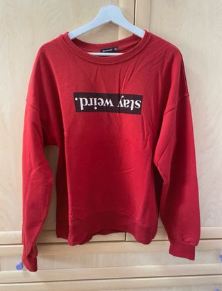 Sudadera Stradivarius Roja