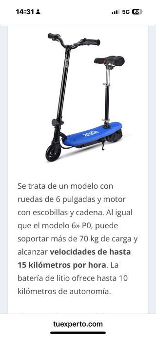 Patinete eléctrico Zeeclo infantil