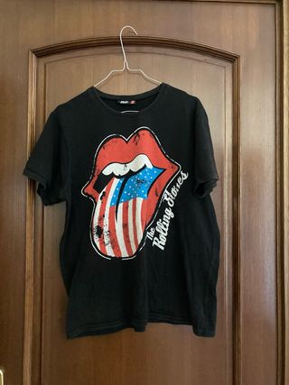 T-shirt Rolling Stones Logo Labbra Bandiera USA