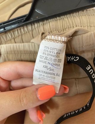 Leggings cortos beige