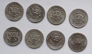 Mezzo dollaro Kennedy, n. 8 monete.