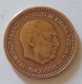 MONEDA 1 PESETA ESPAÑA.1947.*51*.