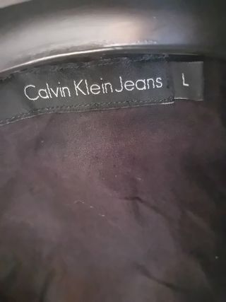 Giubbotto uomo pelle Calvin Klein nero