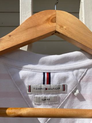 Polo Tommy Hilfiger Rayas Rosas y Blancas