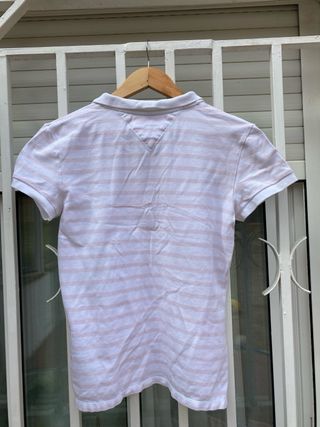 Polo Tommy Hilfiger Rayas Rosas y Blancas