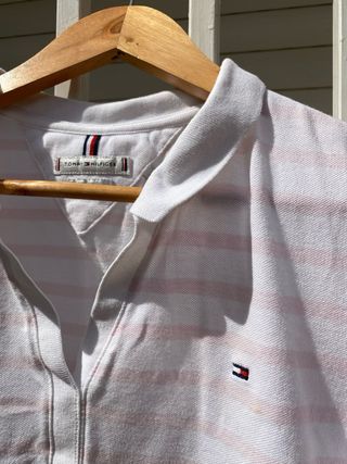 Polo Tommy Hilfiger Rayas Rosas y Blancas