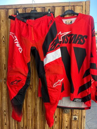 Conjunto Motocross Alpinestars Rojo y Negro