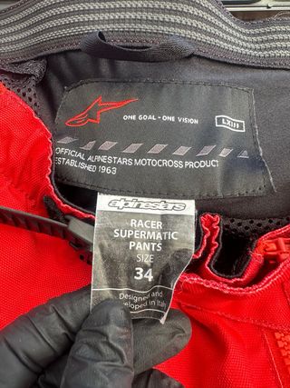 Conjunto Motocross Alpinestars Rojo y Negro