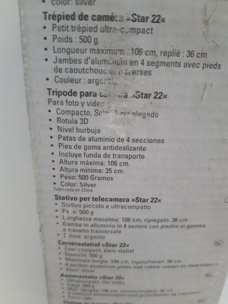 Trípode para foto y vídeo