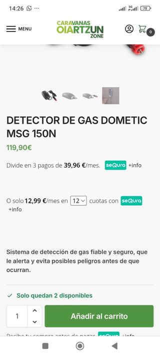 Detector de gases WAECO