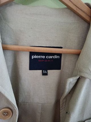 Americana Lino Beige Pierre Cardin con bolsillos
