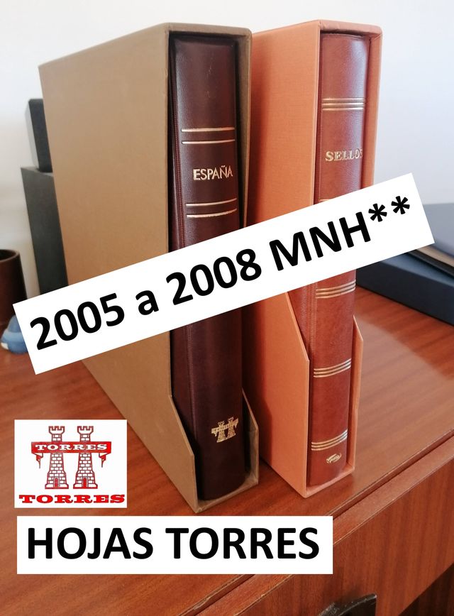 ETICHETTE ESPAÑA MNH**EN DUE ALBUM DAL 2005 AL 2008 (4 ANNI)
