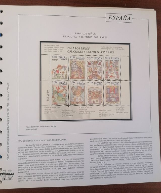 ETICHETTE ESPAÑA MNH**EN DUE ALBUM DAL 2005 AL 2008 (4 ANNI)