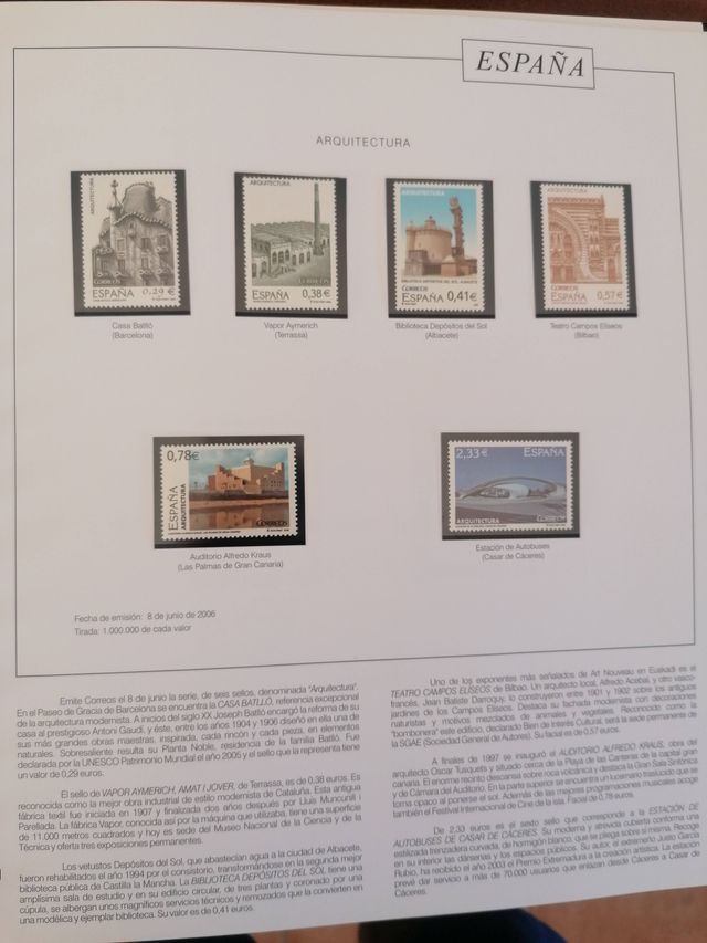 ETICHETTE ESPAÑA MNH**EN DUE ALBUM DAL 2005 AL 2008 (4 ANNI)