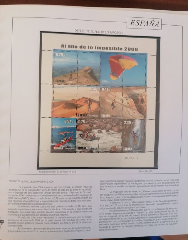 ETICHETTE ESPAÑA MNH**EN DUE ALBUM DAL 2005 AL 2008 (4 ANNI)