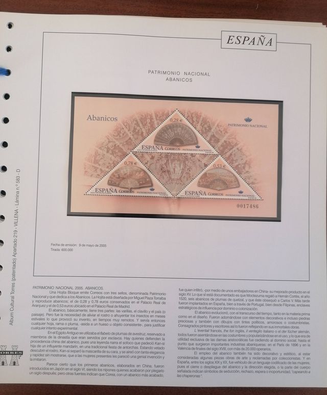 ETICHETTE ESPAÑA MNH**EN DUE ALBUM DAL 2005 AL 2008 (4 ANNI)