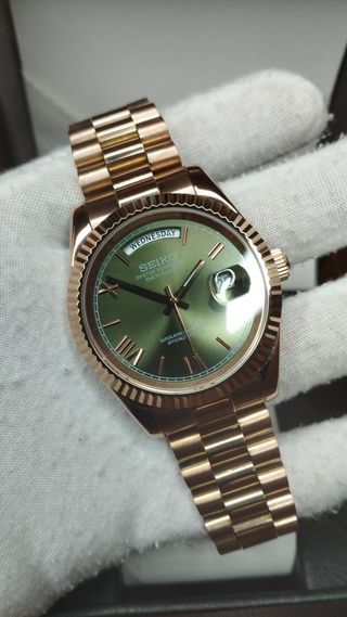 Reloj Seiko Mod Daydate Presidential Rose Gold 