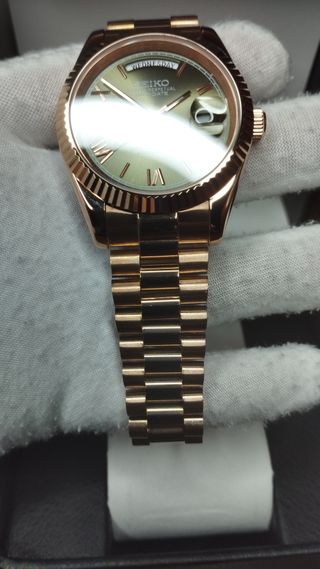 Reloj Seiko Mod Daydate Presidential Rose Gold 