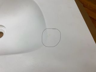 Lavabo 80cm Blanco Mate