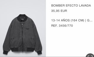 Bomber niño Zara efecto lavada