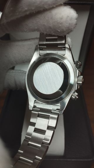 Reloj Seiko Mod Daytona Oyster Negro y Gris Darth