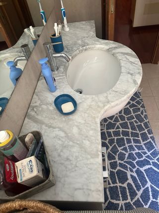 Lastra marmo Carrara per lavandino
