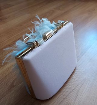 Cartera de ceremonia Maria Picareta azul y rosa