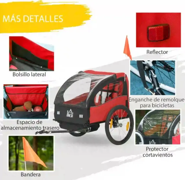 Remolque bici niños +18 meses