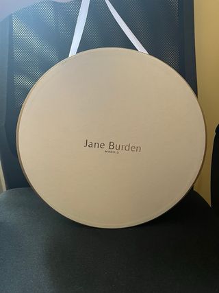 Bolso Jane Burden Triangular Beige de piel