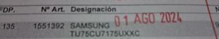 TV Samsung 75 TU75CU7175UXXC LED 2024