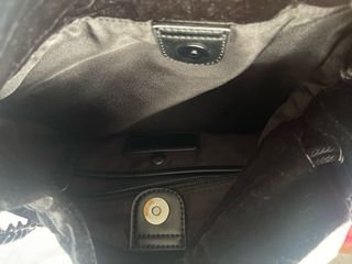 Bolso Adolfo Dominguez Negro Terciopelo Tachuelas