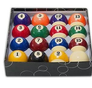 Juego Bolas Billar Economicas Standard Green 57.3m