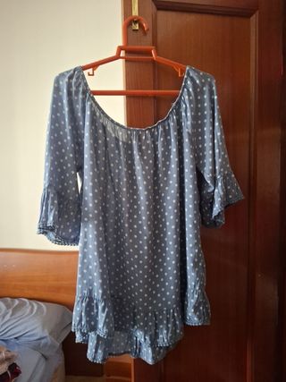 Blusa vintage lunares talla única