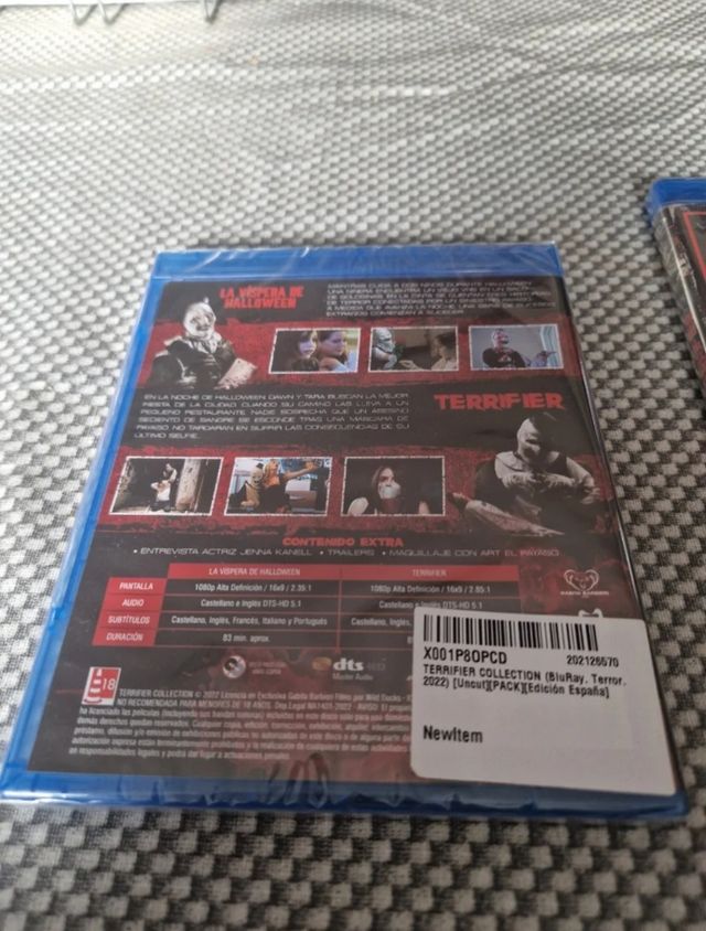 Colección Terrifier 4 peliculas bluray