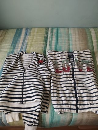 Lote 2 chaquetas chándal niña rayas