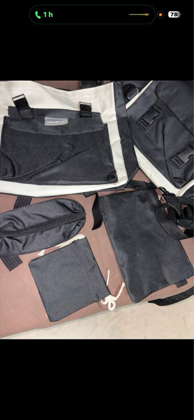 Mochila 5 en 1 Negra y Beige