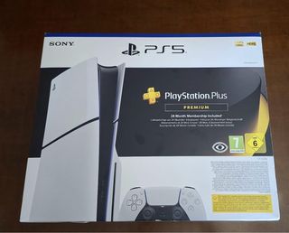 Caja PS5 Slim Sony + Caja de cascos de PS5.