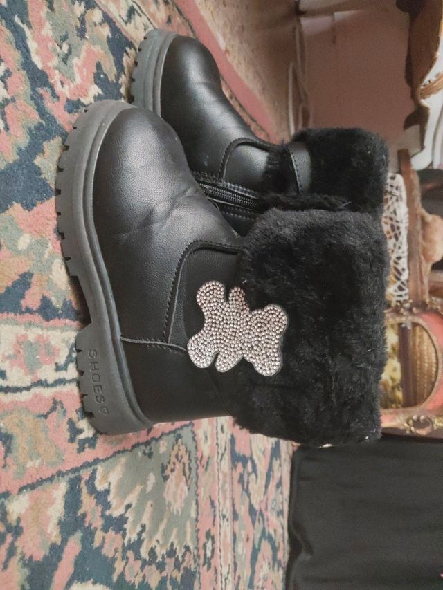 Botines niña talla 29 negros