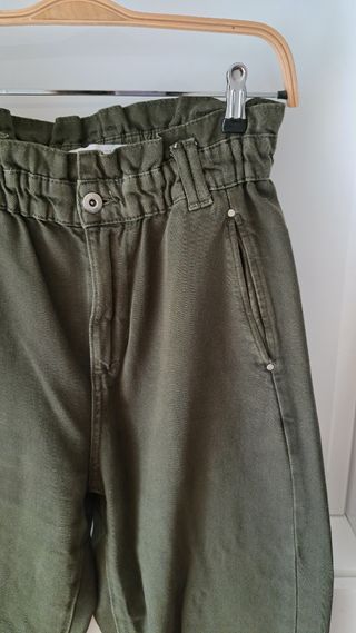 Zara Paperbag Jeans Verdes
